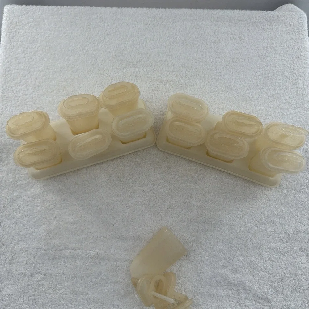 Vintage Tupperware Popsicle Freezer Pop Makers 2 Sets 12 Molds 2 Trays Complete